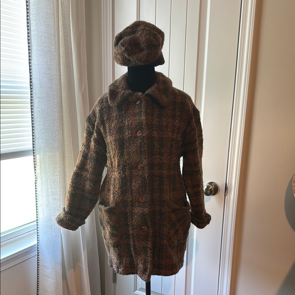 Cozy Multicolor Irish  Wool Coat